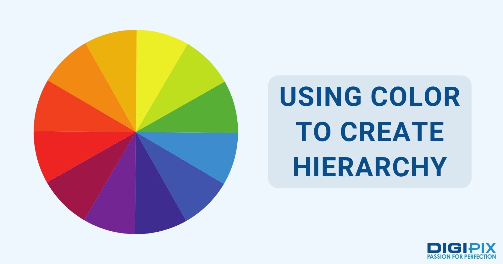 colors to create hierarchy for website